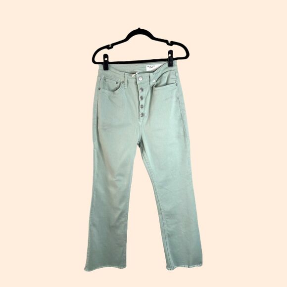 Rag Bone Casey High Rise Ankle Flare Jeans Mint - Picture 1 of 8